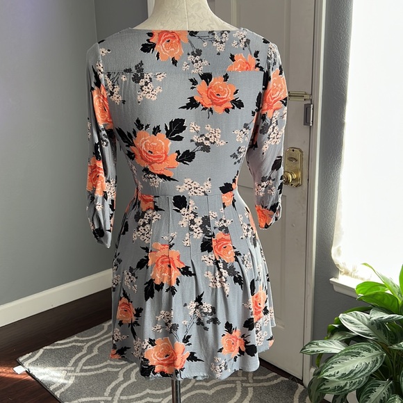 Free People Open Front Tie Floral Print Minidress - Picture 5 of 9